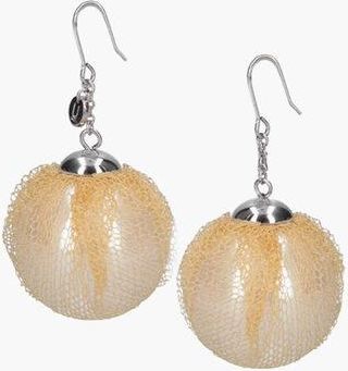 Undercover Resin Pearl Earrings with Tulle Detail size Unica