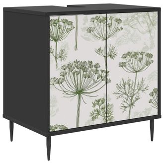 vidaXL Mobile Da Bagno Gotha Rovere Nero 60 X 40 X 61 Cm Vidaxl