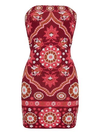 Cara Cara Rome mini dress - women - Viscose/Nylon - S - Red