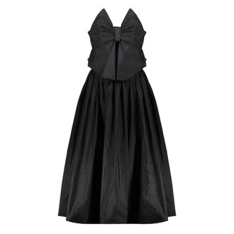 Red Valentino Elegante Jurk Zonder Mouwen - Dames - Avondkleed - Zwart - XS - Polyester - Kleedjes
