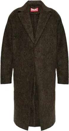 Diesel Heren, Mantels, Bruin, Maat: L Wol