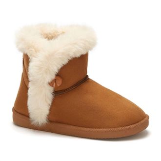 Andrea Womens Winter Fur Boots In Chestnut