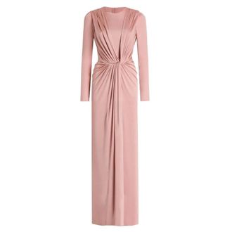 Dolce & Gabbana Knot-jurk met lange mouwen - Dames - Jurken - Roze - Maat: S Viscose