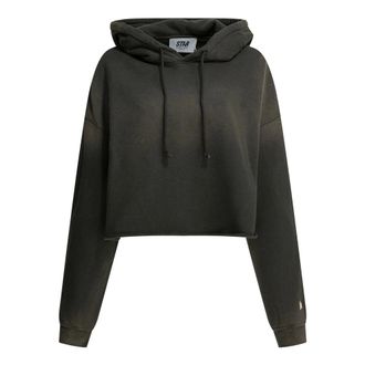 Golden Goose Hoodies, female, Gray, Size: S Star Cropped Hoodie