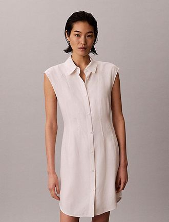 Calvin Klein Soft Lyocell Linen Shirt Dress