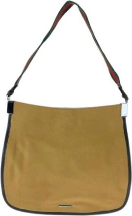 Gucci Borsa a mano Pre-owned in tela linea Sherry - - Pre-owned - Donna - Marrone - ONE SIZE