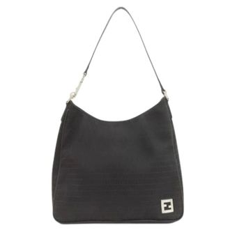 Fendi Pre-owned Shoulder Bags, female, Black, Size: ONE SIZE Pre-owned Zucchino Tote bag