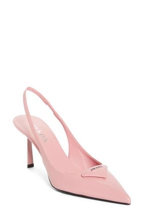Prada Modellerie Pointed Toe Slingback Pump in Pink at Nordstrom, Size 10.5Us