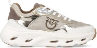 Pinko Pink 09 - Dames - Sneakers - Grijs - 40 EU - Leer - Schoenen