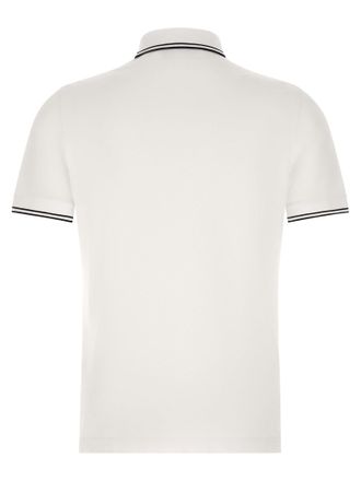 Stone Island Compass Logo Cotton Piqu&eacute; Polo - White