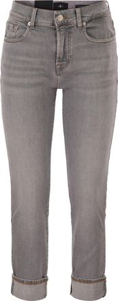 7 For All Mankind Relaxte skinny cropped slanke illusie stretchdenimjeans