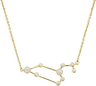 Sterling Forever When Stars Align Constellation Sign 14K Plated CZ Necklace