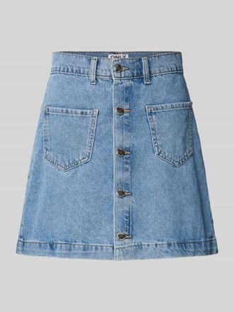 Only Schmaler Jeansrock aus reiner Baumwolle Modell AMAZING in Hellblau, Gr&ouml;&szlig;e XL