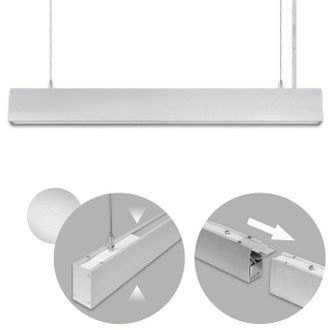 Fabrilamp Barra Colgante Linex B2 120cm 1x40w Led+1x16w Led 3200lm 3000k 110&deg; L.118xan.4xal.reg.cm Aluminio