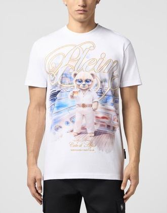 Philipp Plein Round Neck T-Shirt Teddy Bear Men in White at Nordstrom, Size Medium