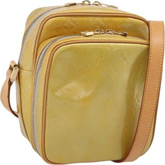 Louis Vuitton Wooster Monogram Vernis Yellow Patent_Leather Handbag (Pre-Owned)