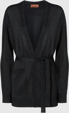 Missoni Viscose Lam&eacute; Cardigan With Belt in Black at Nordstrom, Size 38 It