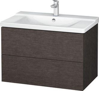 Duravit Duravit L-cube Mueble De Pared, Ancho 820mm, Profundidad 481, 2 Cajones, Se Ajusta A La Pared. Art&iacute;culo 233285, Color: Roble Oscuro Cepillado Chapa De