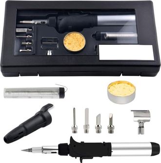 OEM Juego De Soldador De Gas, Kit De Antorcha De Soldadura Inal&aacute;mbrica Port&aacute;til Con 6 Puntas Intercambiables Y Alambre De Esta&ntilde;o, Multifucional Para Solda