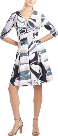 Natori Abstract Pleated Dress