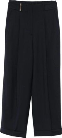 PESERICO Blauwe Broek - Dames - Straight fit broeken - Blauw - XL - Broeken