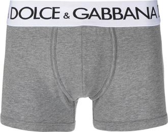 Dolce & Gabbana Grijze Stretch Katoenen Boxershorts voor Heren - Heren - Onderbroek - Grijs - S - Katoen - Ondergoed