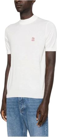 Brunello Cucinelli Tops, Heren, Wit, 2Xl, Brunello Cucinelli Truien Wit