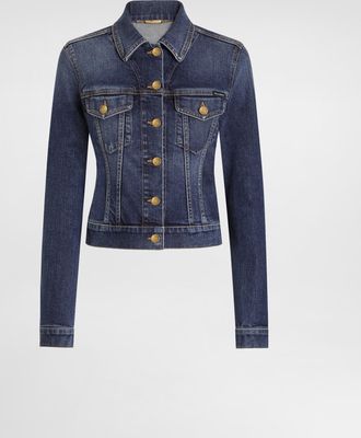 Dolce & Gabbana Single-breasted Denim Jacket - Woman Denim And Jeans Multi-colored 36