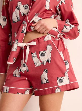 Cyberjammies Womens Feline love pyjama short