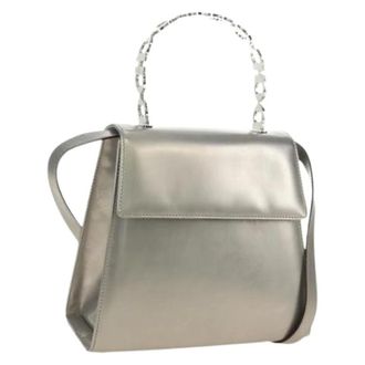 Ferragamo Pre-owned Hand Bag - Dames - Pre-owned - Grijs - Maat: ONE Size Leer