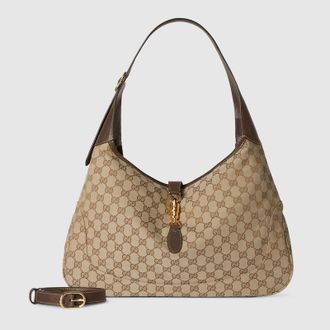 Gucci Jackie 1961 Large Crossbody Bag, Beige, GG Canvas