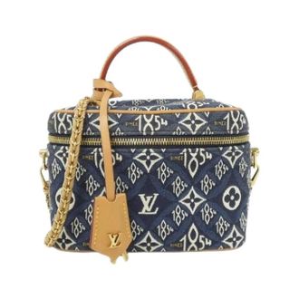 Louis Vuitton Pre-owned Since1854 Vanity Jacquard Canvas Tas - Dames - Pre-owned - Blauw - Maat: ONE Size
