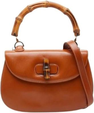 Gucci Pre-owned Handbags, female, Brown, Size: ONE SIZE Pre-owned Vintage Handbag