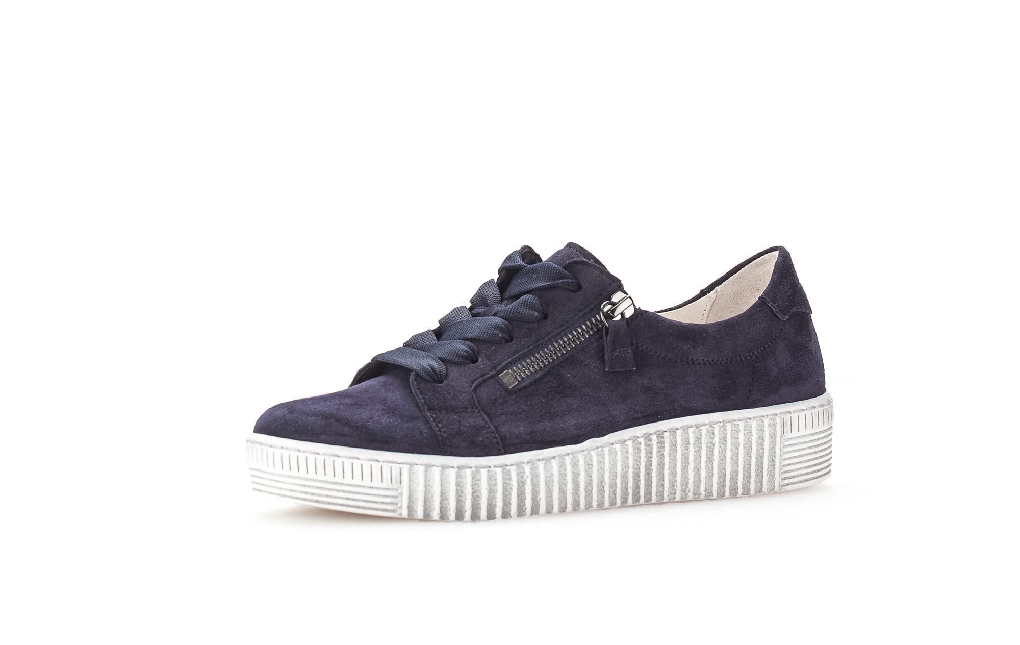 Gabor Damen Sneaker Low-Top – Aus Glattleder, Bequeme Passform, 3 Cm Absatz