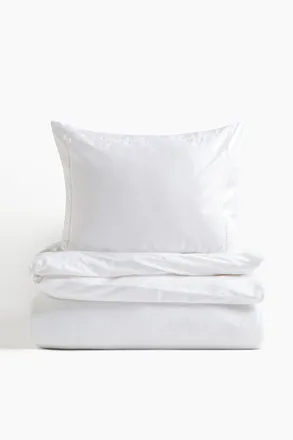 H&M Einzelbettw&auml;sche aus &auml;gyptischer Baumwolle - Weiss