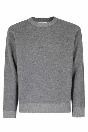 Roberto Collina Gray Felted Vanise Ribbed Merino Wool Sweater