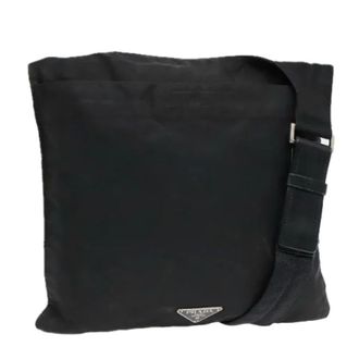 Prada Pre-owned Cross Body Bags, female, Black, Size: ONE SIZE Pre-owned Vintage Nylon Shoulder Bag