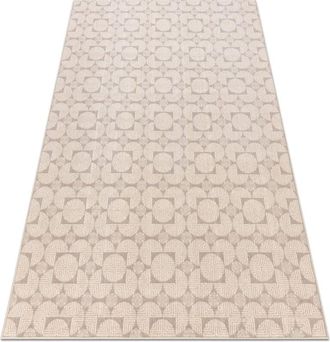 RugsX Rugsx - Carpet Wool angel 7887 / 52022 Geometric beige / grey beige 80x150 cm