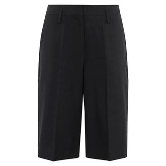 Birgitte Herskind Korte Broeken, Dames, Zwart, S, Katoen, Zwarte Bermuda Shorts met zijzakken