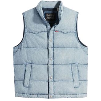 Levi's Heren-puffervest van katoen (Lichtblauw)
