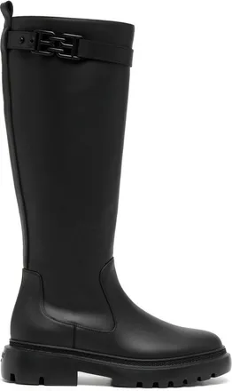 Bally Gaila leather knee-high boots - women - Rubber - 35.5 - Black