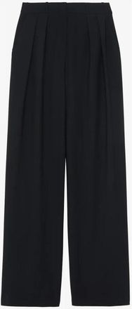 Frankie Shop Ripley Pleated Broeken - Dames - Wijde Broeken - Zwart - L - Wol - Broeken