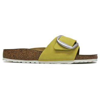 Birkenstock Madrid Big Buckle Nubuck Leather Unisex Casual Sandals - Popcorn - Size:UK 3.5