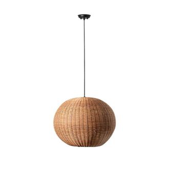 Faro Barcelona L&aacute;mpara Colgante Negra/rat&aacute;n &Oslash;530 Haka 65134-75