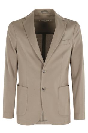 Circolo 1901 Beige Premium Patch Pocket Button Cuffs Cotton-Blend Blazer
