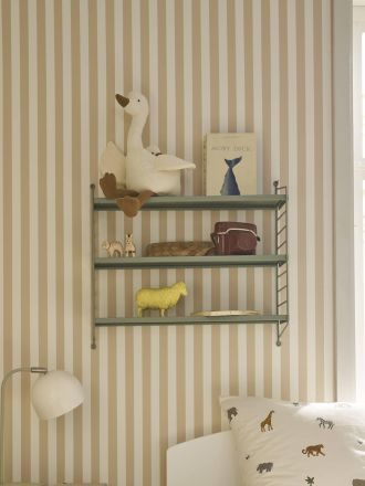 Vertbaudet Wandregal aus Metall mit 3 verstellbaren Ebenen, Kinderzimmer gr&uuml;n