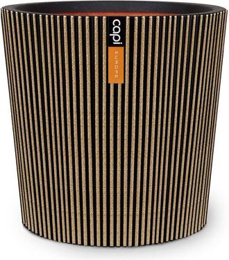 Capi Europe Vaso C&oacute;nico - Capi Europe - Groove Nl - 45 X 41 Cm - Negro/oro