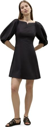 Rebecca Taylor Isla Poplin Mini Dress in Black at Nordstrom, Size 2