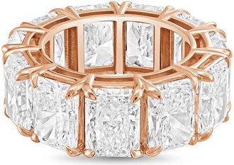 Diana M. Jewels 14kt rose gold 10.00cts radiant lab grown diamond eternity band