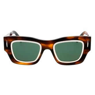 Loewe Sunglasses, unisex, Brown, Size: 53 MM Geometric Sunglasses Green Dark Havana